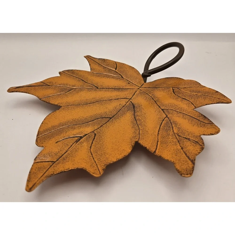 4 Metal Candle Holders Or Wall Decor In Fall Colors